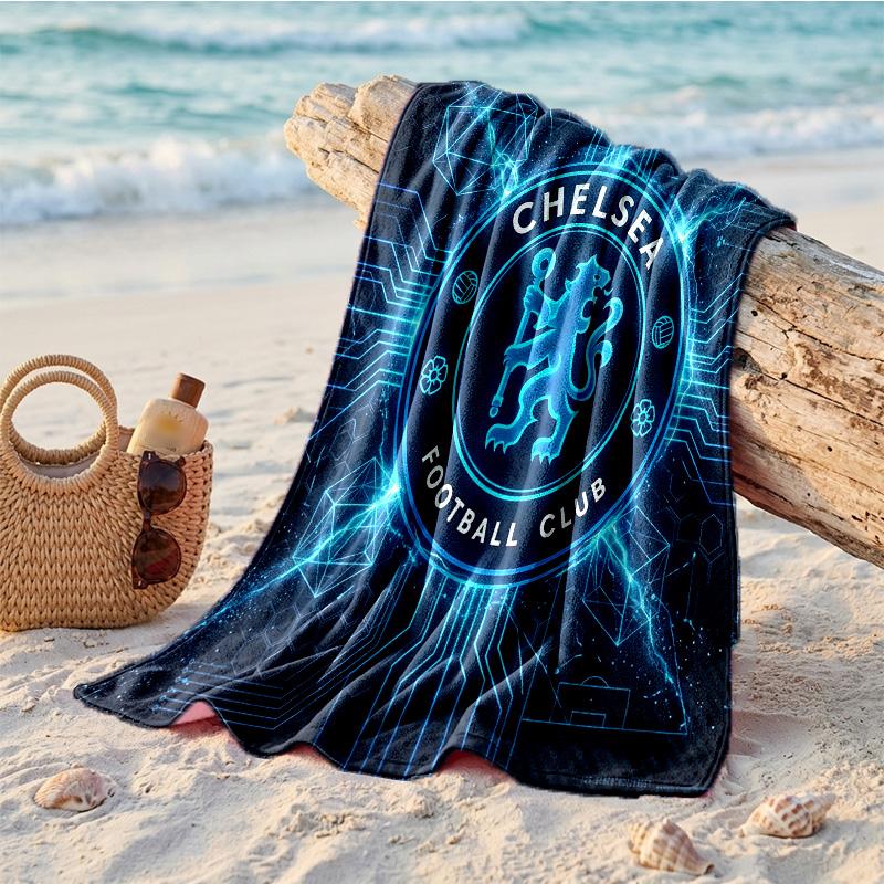 Asciugamano da Spiaggia in Microfibra con Stampa Chelsea FC Asciugatura Rapida Assorbente Grande Asciugamano per Spiaggia Nuoto Viaggio