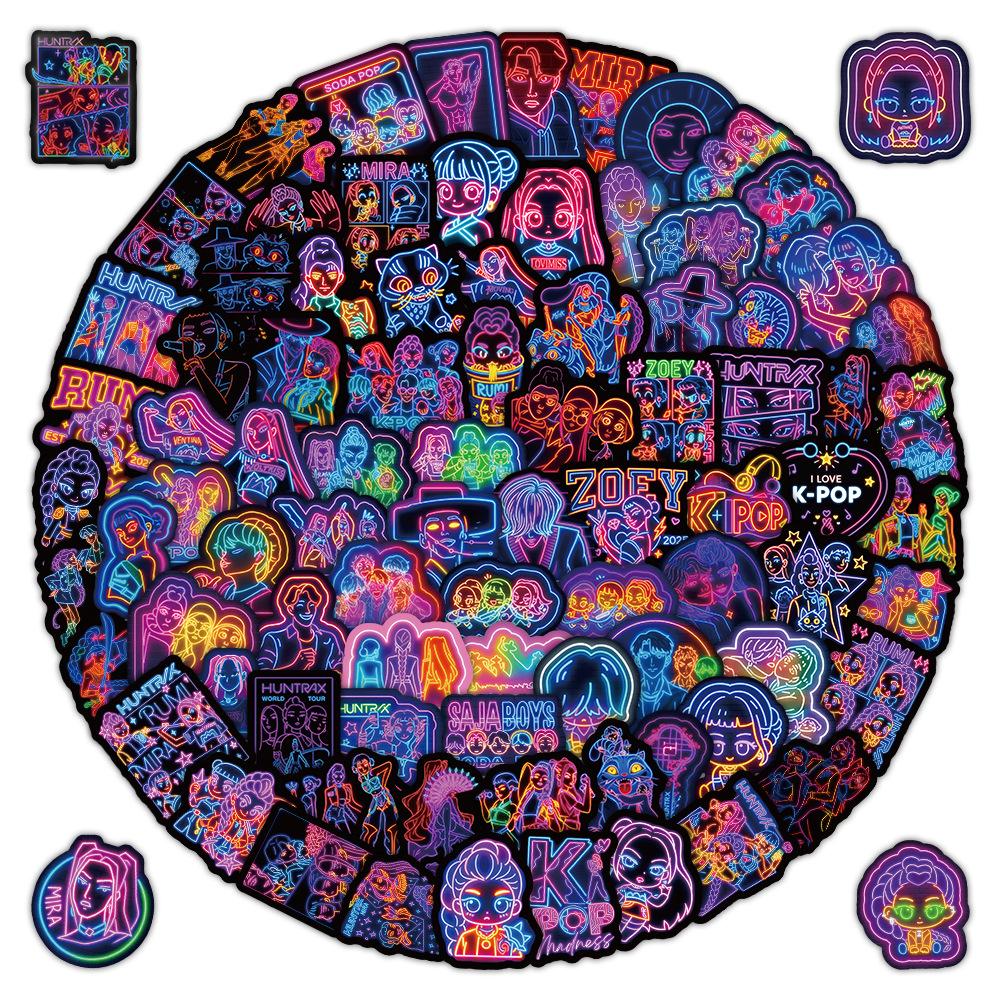 104 Witch Hunter KPop Two-dimensional Cartoon Animation Graffiti Sticker Water Cup Sticker