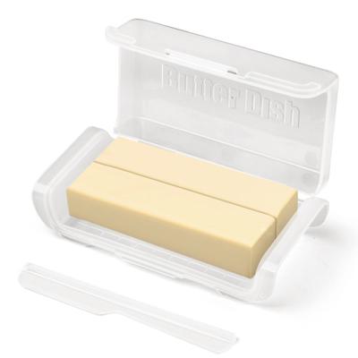 Butterdose mit Deckelschneider, auslaufsicherer Butterbehälter für den Kühlschrank