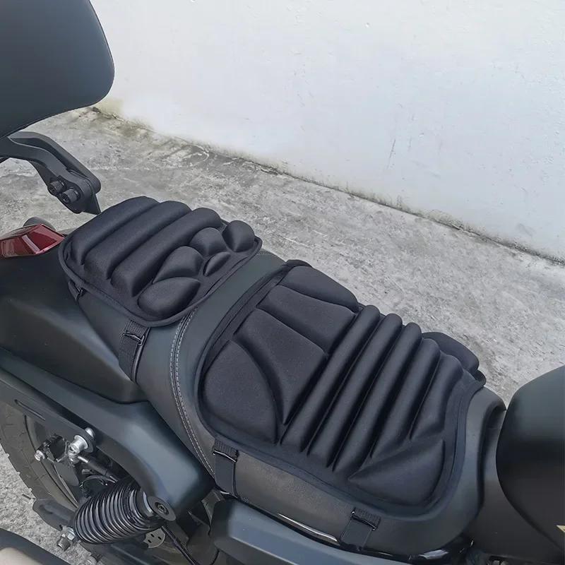 Motorcycle Seat Pad 3D Comfort Gel Cushion Seat Breathable Universal Shock Absorbing Seat Cover for Advanced Mountain