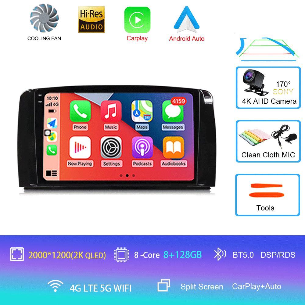 Android14 For Mercedes Benz R-class W251 R300 Car Radio Multimedia Video Player GPS Navigation Carplay Stereo 5G WIFI 360 Camera