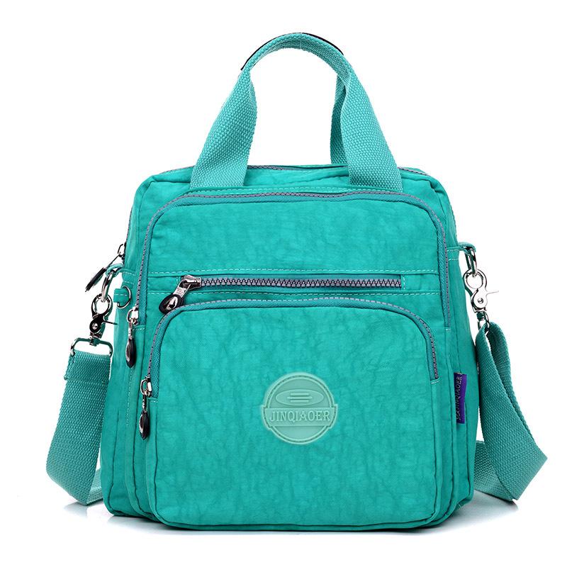 

Nylon women s bag 2026 summer new Korean handbag casual shoulder bag lightweight nylon backpack women озеро зелений колір
