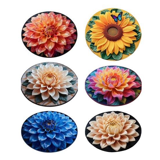 Floor Mat 3D Flower Design Quick-Drying Water Absorbent Bathroom Rug Non-Slip Stable Grip Bath Mat Home Bedroom Decor
