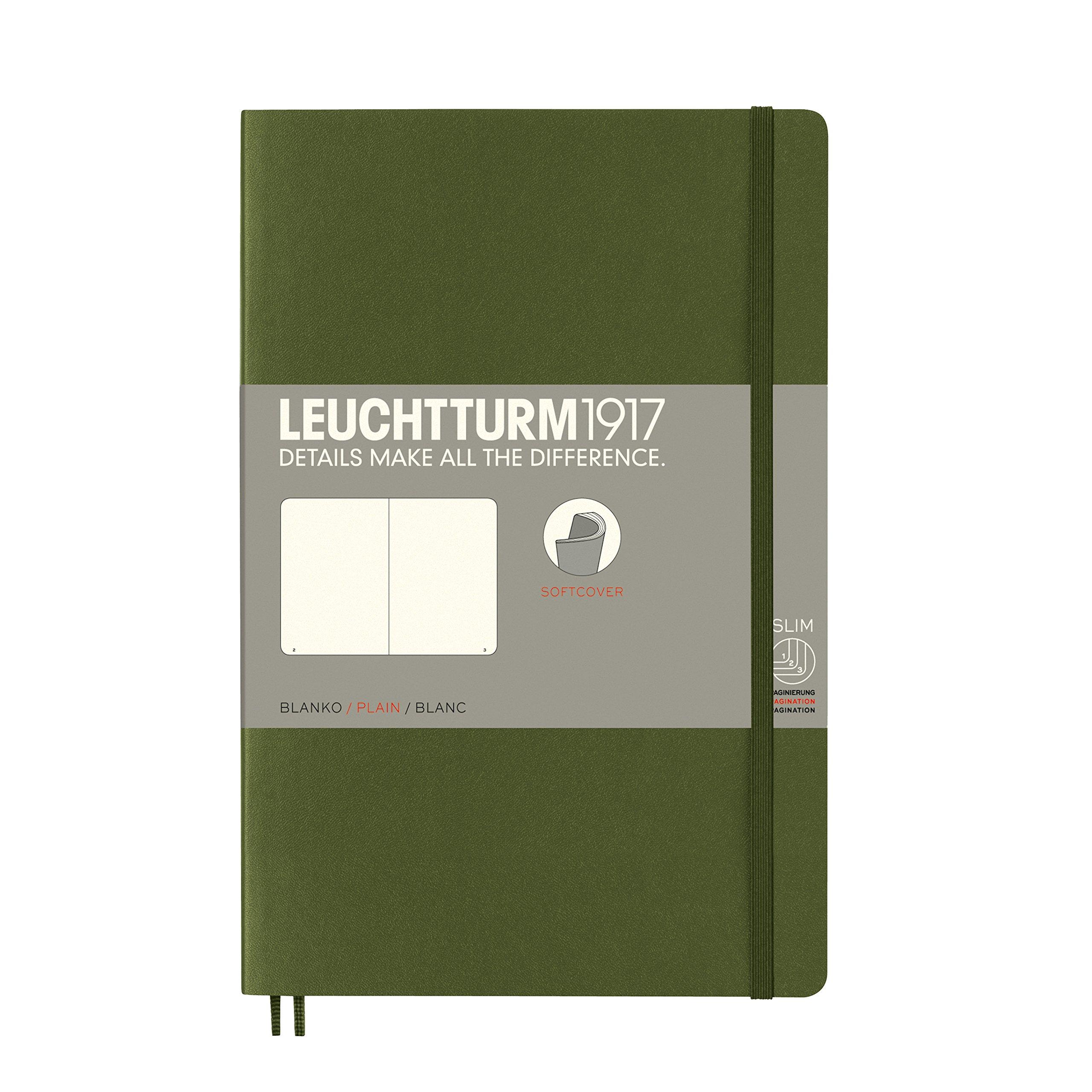 LEUCHTTURM1917 Блокнот B6 Без линовки Мягкая обложка Армейский 358322