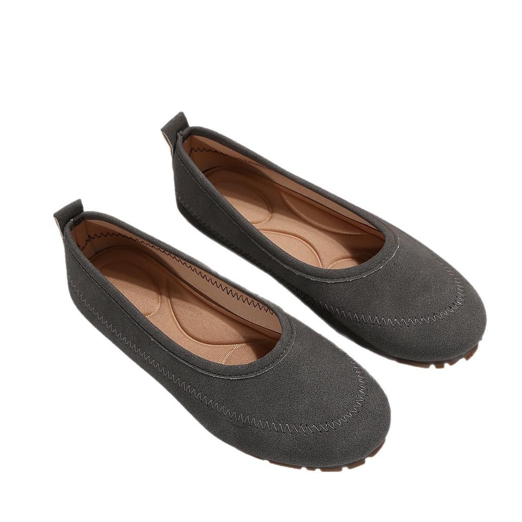 New Style Low-cut Round-toe Casual Shoes with Flat Sole, Women's Single Shoes