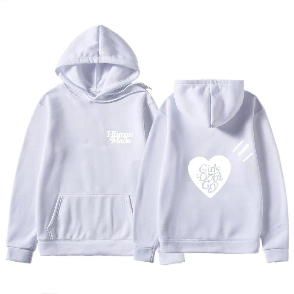 Girls Don’t Cry Human Unisex Hoodies Sweatshirts Autumn Winter Letter Printing Casual Japanese Streetwear Unisex Male Clothing
