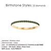 eManco European Zircon Ring: Titanium Steel Women's December Birthstone Rhinestone Finger Ring