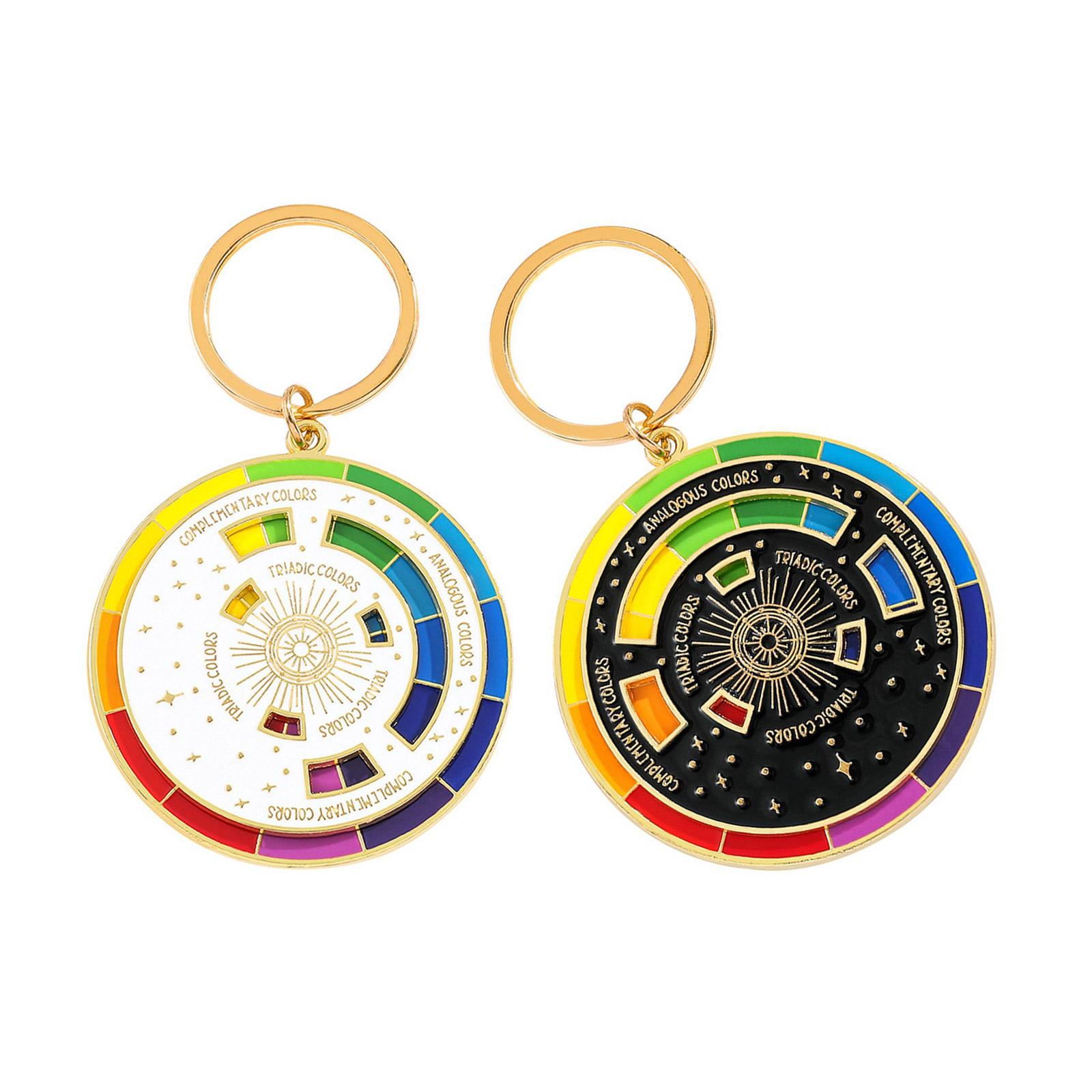 

Элегантный красочный брелок-подвеска в виде колеса, модный аксессуар для автолюбителей, прочный сплав, стильные наряды для повседневного использования разноцветный