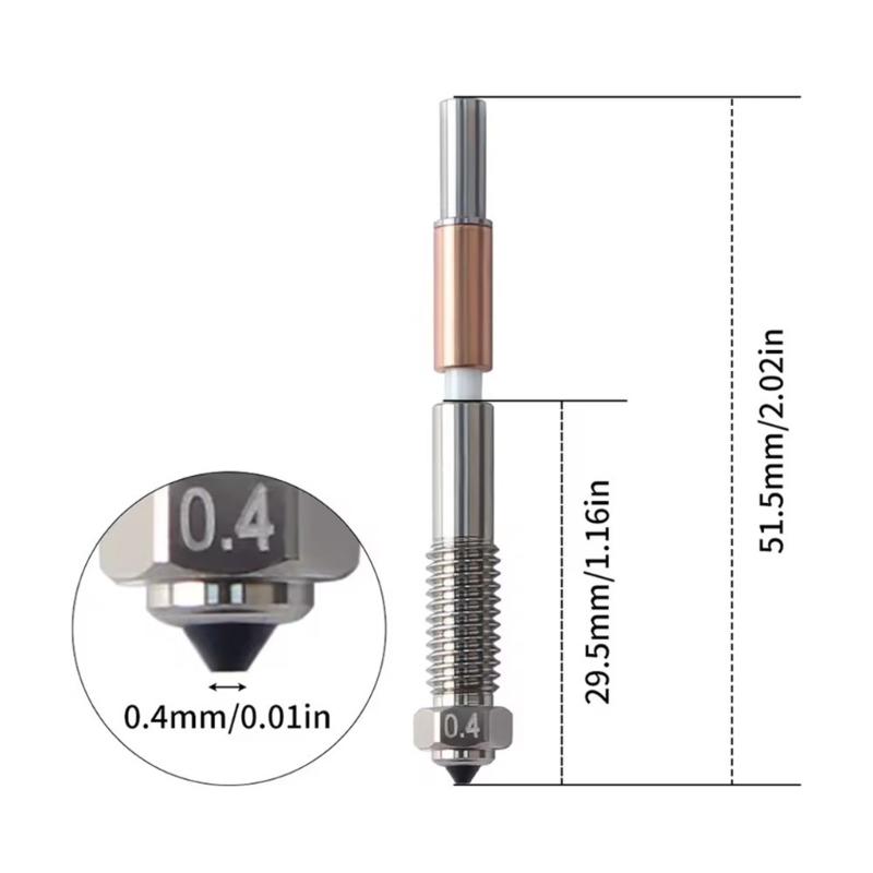 Alloy 3D Printer Nozzle Featuring Clog Design And High Wear Resistance Up To 300℃