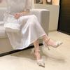 Wedding shoes women's shoes wedding dress two wear silver not tired feet 18-year-old adult ceremony high heels