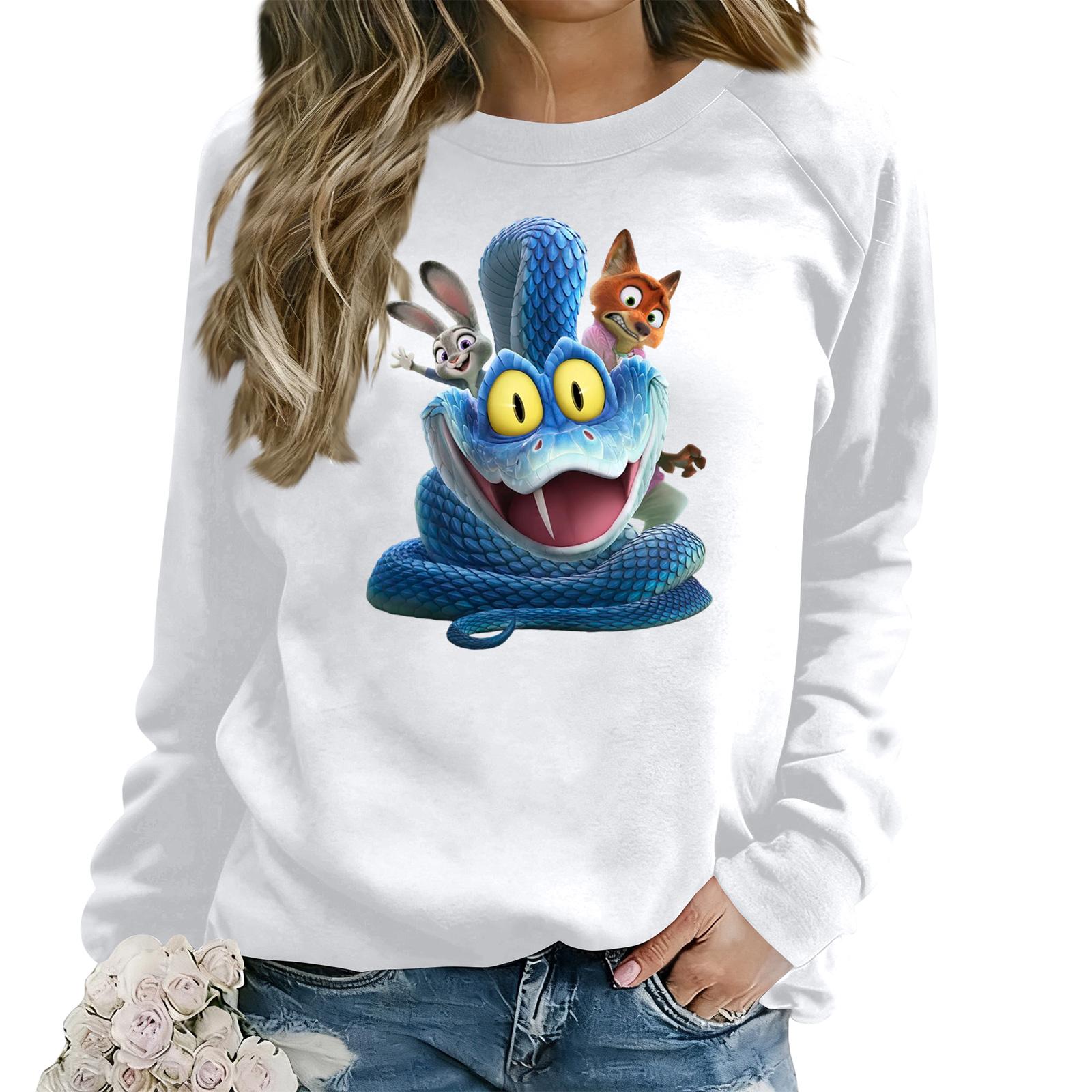 

Женская модная повседневная толстовка с длинным рукавом, свободного кроя, с принтом S белый