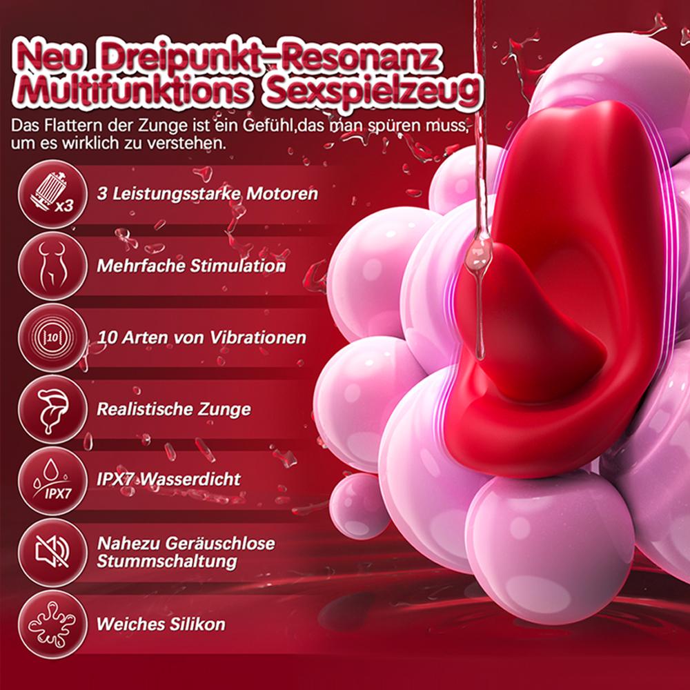 App Remote Control Vibrators Tongue-Shaped Butterfly 9-frequency Vibrator Wearable Panties Clitoral Stimulator Sex Toy for Women