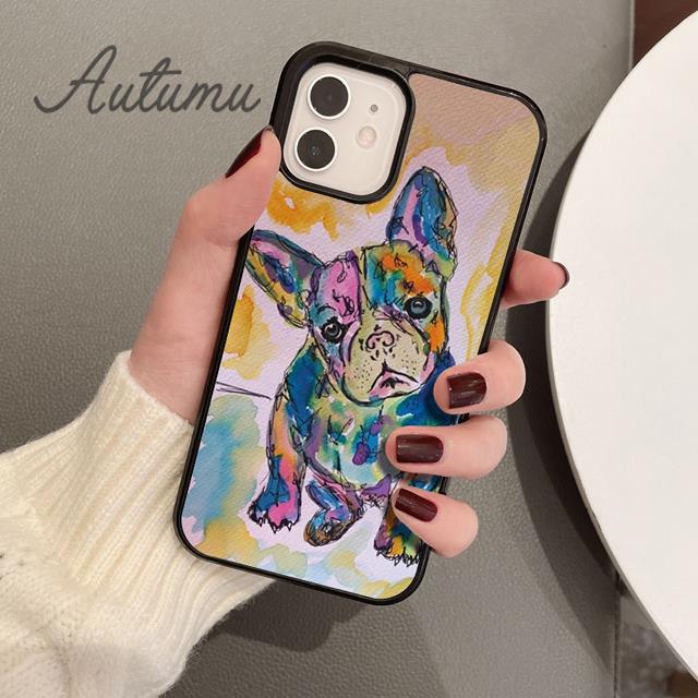 French Bulldog Cute Cartoon Phone Case for iPhone 11 12 13 14 Pro Max Mini X XR XS SE 2020 6S 7 8 Plus Samsung S21 S22 Shell