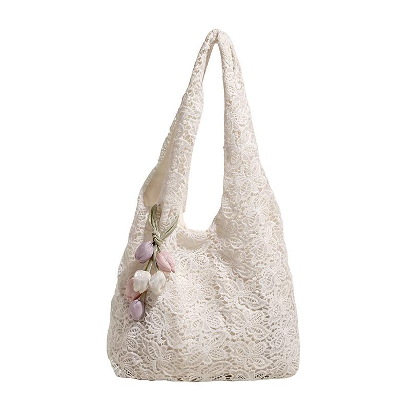 Pastoral Bag Lace Summer Gentle Fairy Large Capacity Shoulder Bag Underarm Messenger Bag