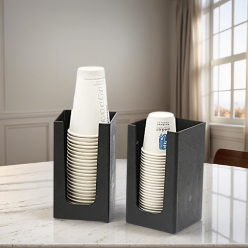 Pappersmugghållare, Muggställ, Kaffekopp, Pappersmuggsdispenser, Svart