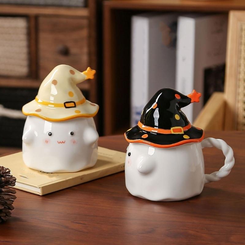 Lovely Ceramic Coffee Mug 350ml Cartoon Halloween Teas Cups Unique Porcelains Lattes Cups Christmas Birthday Gift