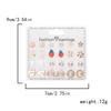 12Pairs/Set Fashion Geometric Stud Earrings Set For Women Love Heart Bowknot Rose Flower Star Moon Pearl Earrings Party Jewelry