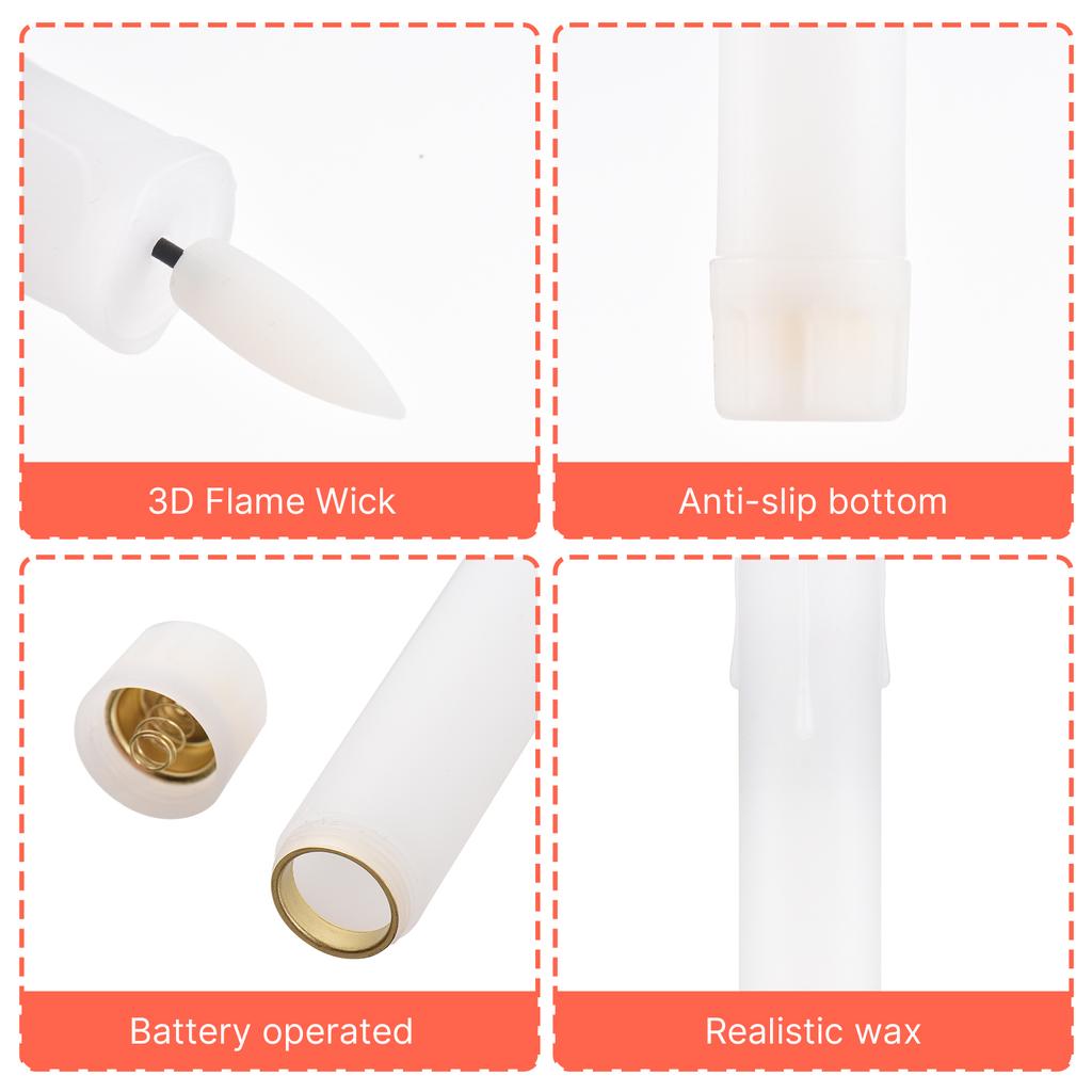 6 Pack Flameless Candles with Remote 2 Timer 2 Flicking Speed 5 Brightness Adjustable USB Operated