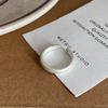 925 Silver Letter Smooth Rings For Women Trendy Simple Ins Open Jewelry Party Gifts