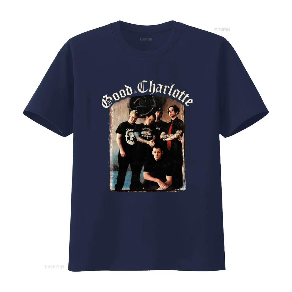 Good Charlotte Music For Lovers Black T Shirt Cotton Full Size Vintage Washed Fashion Graphic Designer Clothes Casual Slightly