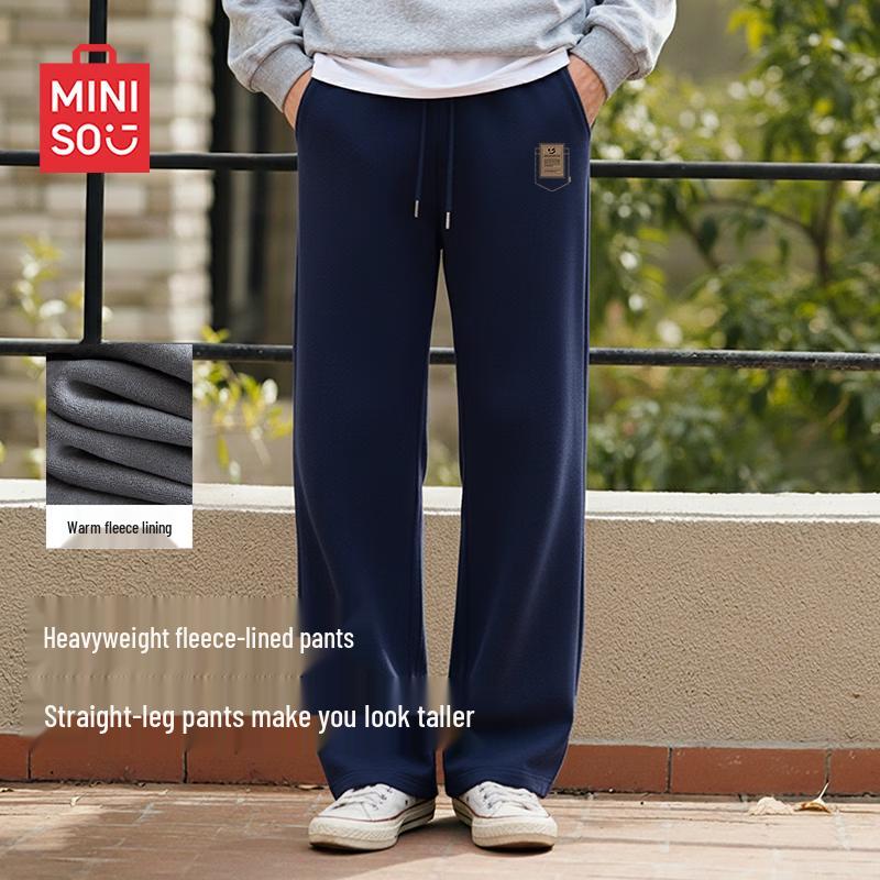 MINISO Men s Fleece Lined Winter Casual Pants 3XL