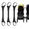 Aluminium Legering Dubbele Kinderwagen Connector Stang Verstelbaar 20/23/26cm Universele Dubbele Kinderwagen Koppeling Nylon Riem Kinderwagen Link