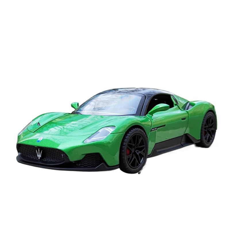 

1/22 Maserati MC20 литая модель автомобиля из металла крупномасштабная игрушечная модель автомобиля со звуком и светом подарок для детей зелёный