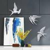 3D Flying Bird Wall Art Realistic Feather Sculpture Metal Wall Decor for Living Room Modern Home Office Decoration Gift