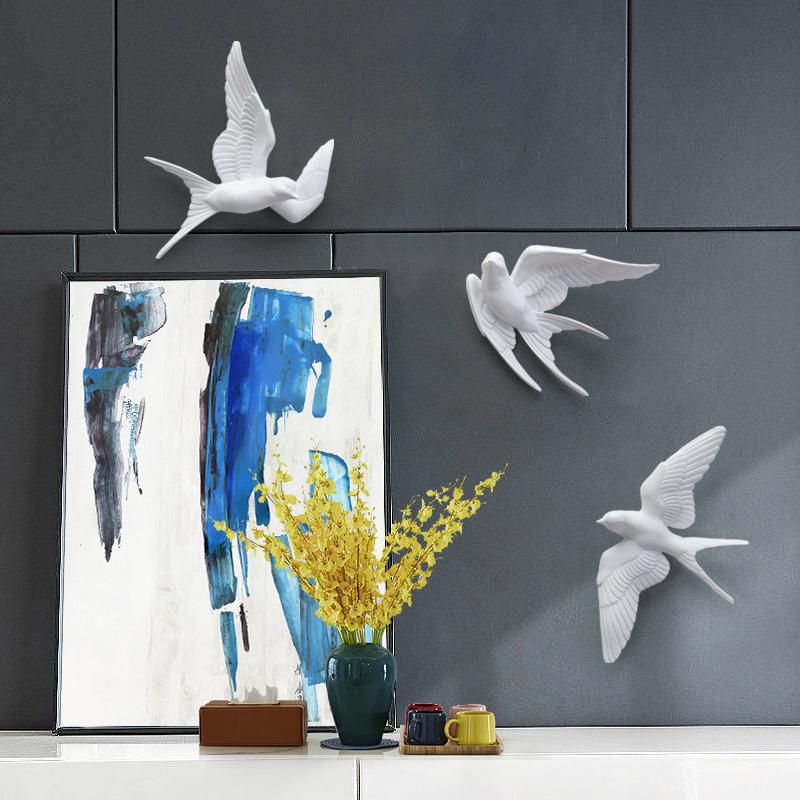 3D Flying Bird Wall Art Realistic Feather Sculpture Metal Wall Decor for Living Room Modern Home Office Decoration Gift