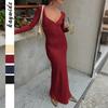 Temperament Evening Gown High-end Long Sleeve Hip Skirt Dress Women's 2025 Autumn Winter