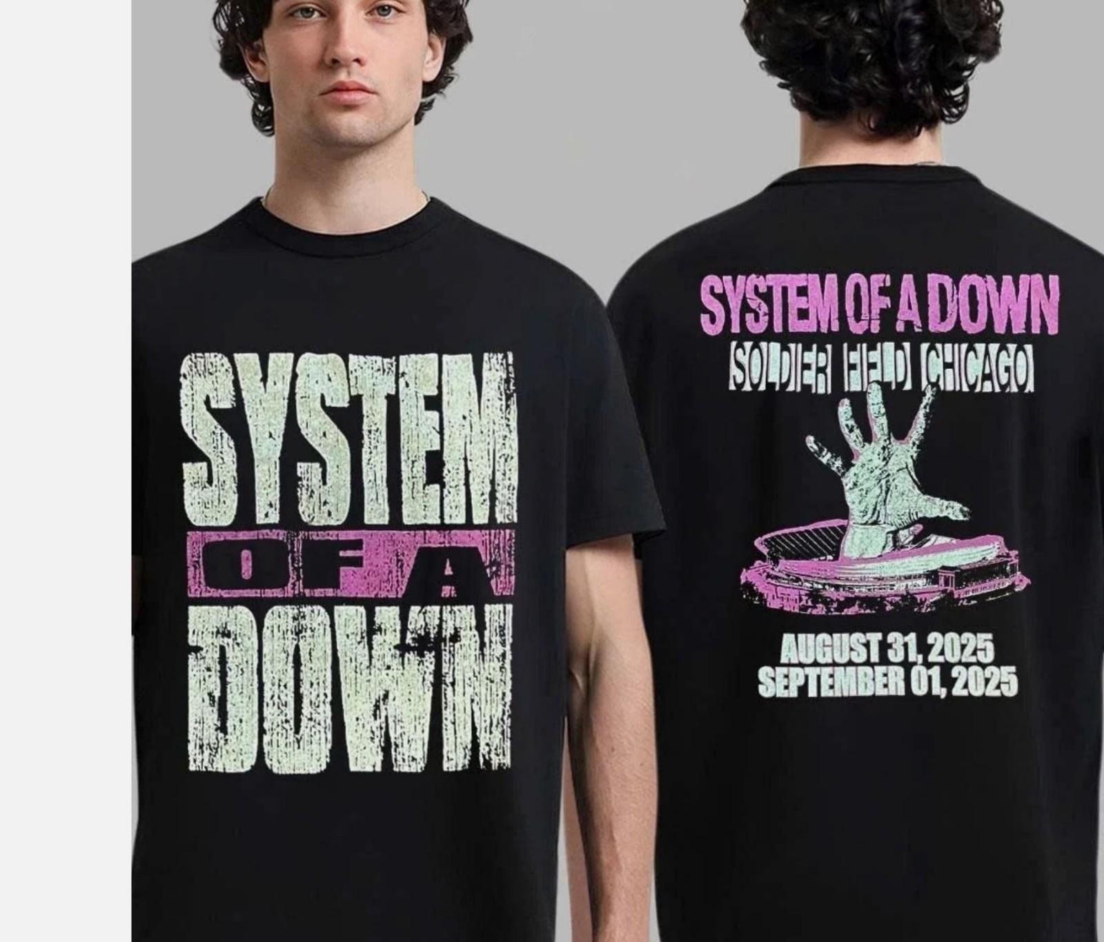 NEW!! System of a Down Merch Chicago Exclusive 2026 reprint T-Shirt M