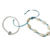 2PCS Shell Rice Beads Anklets Set Braided Rope  Fashion   Girl