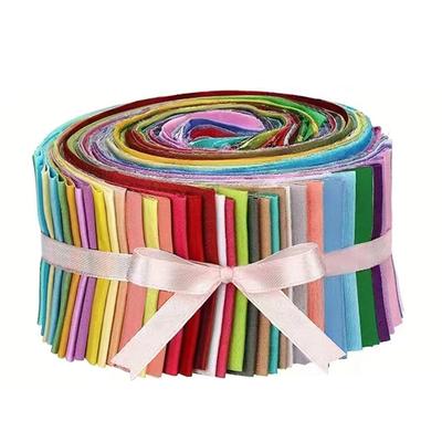 40 Stück Jelly Rolls Stoff DIY Basteln Baumwolle Quilt Bastelpaket Vorgeschnittene Jelly Roll Rollen für Patchwork Scrapbooking Nähen Basteln