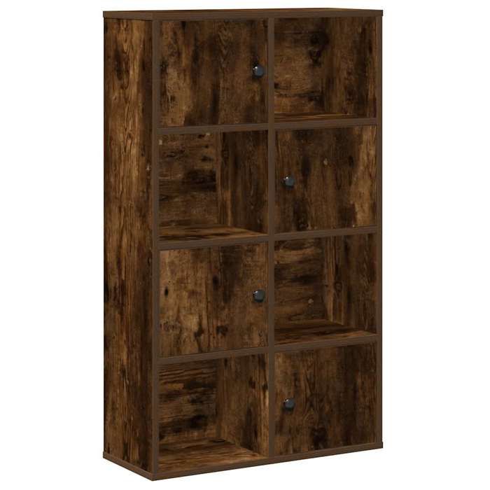VidaXL Bookcase Smoked Oak 60x24x101.5 Cm Engineered Wood, Bookshelf, Storage Rack, Book Holder, 860395