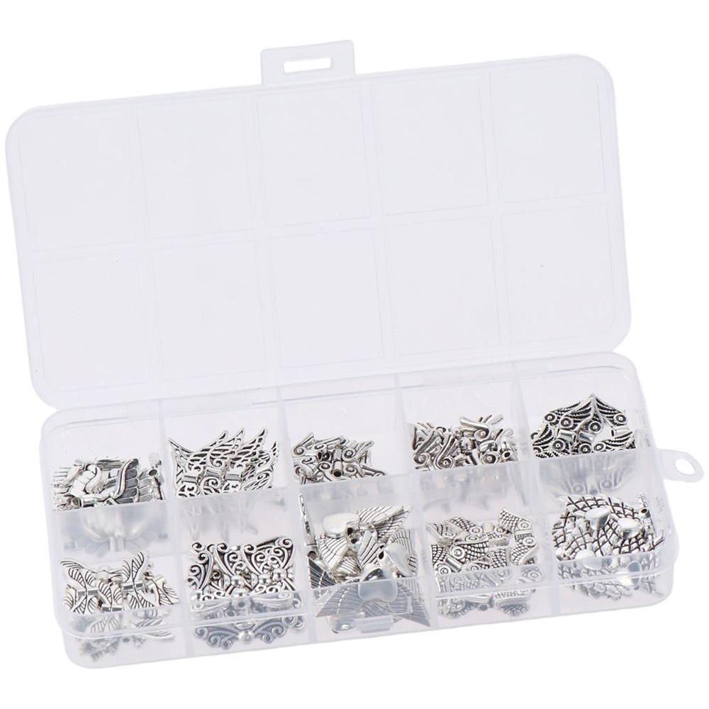 

Античные серебряные угловые бусины-крылья в тибетском стиле, очаровательные бусины с крыльями феи в стиле ретро для сережек