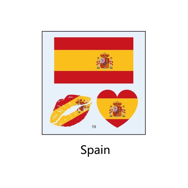 Football Sports Match National Flag Stickers Football Fans Cheer and Assist for Soccer Players,Face Arm Body Temporary Tattoos
