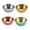 4 Pieces Stainless Steel Sauce Sushi Dishes Spice Vinegar Plates Dipping Bowls Household Tableware Dessert for Dining Hall
