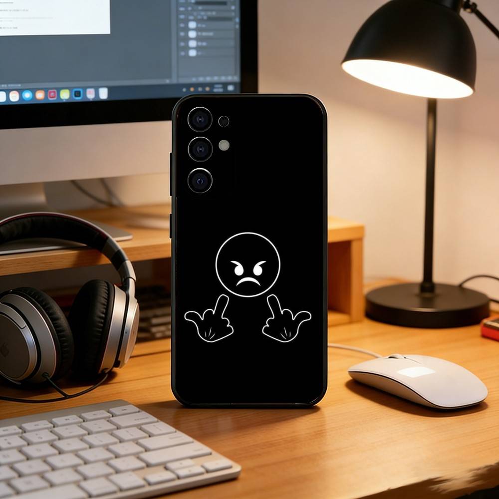 classic gesture Phone Case Black Silicone Soft For Samsung S25,S24,S21,S22,S23,S30,Ultra,S20,Plus,Fe,Lite Samsung S20plus5G