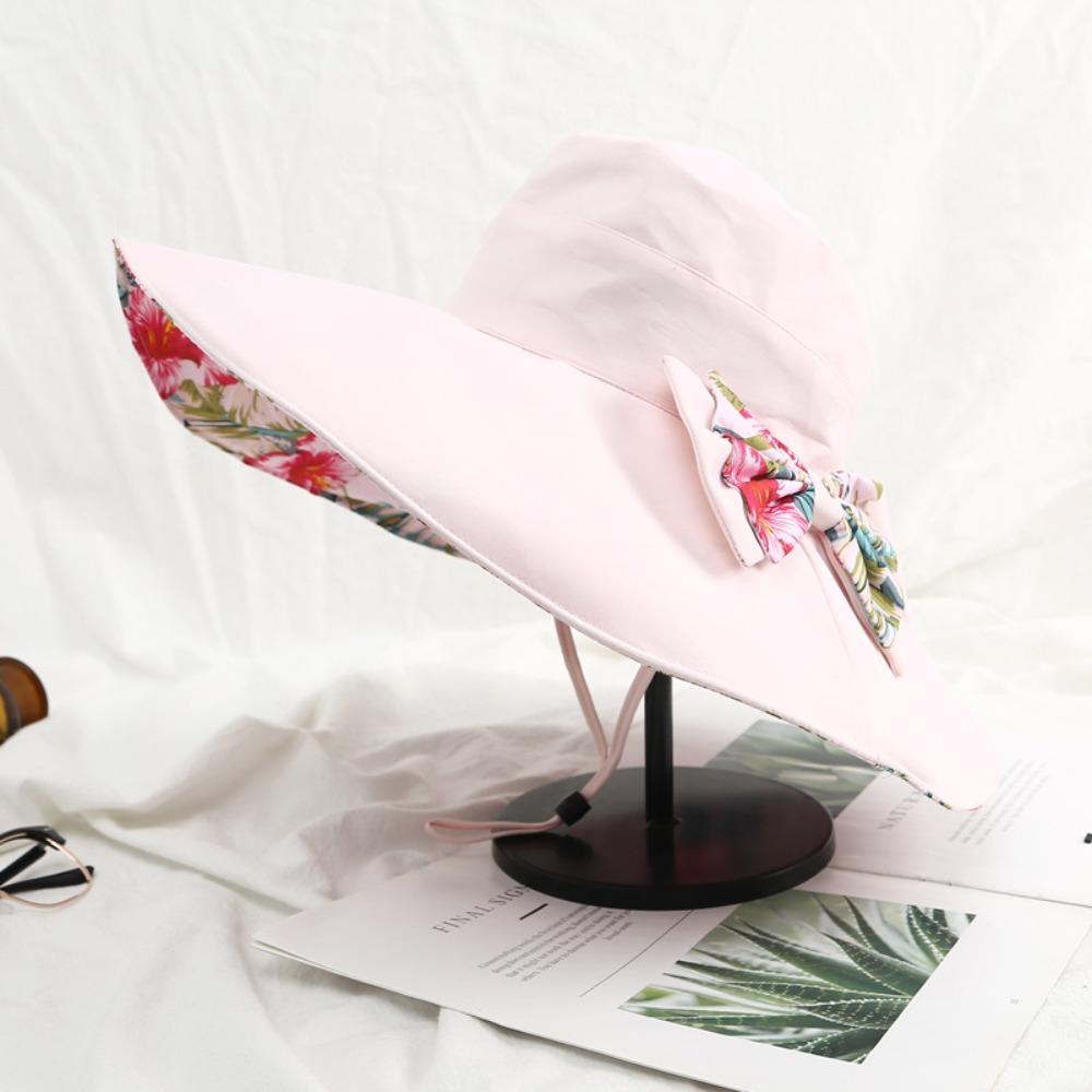 UV Protection Floral Collapsible Sunhat Double Side Wear Fisherman Hats  Vacation