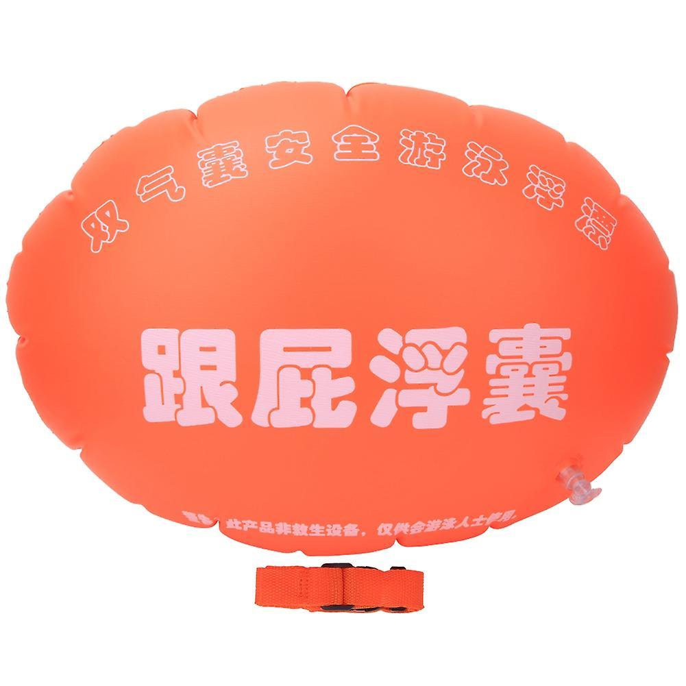 Water Equipment Swimming Airbag Safety Inflatable Air Buoy for Strap Swimming Surfing SnorkelingOrange 50x40cm