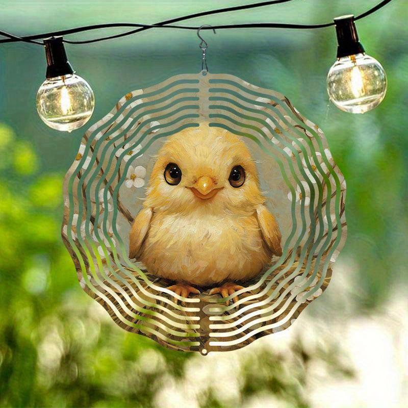 10 Zoll Hängender Windspinner mit 360-Grad-Haken für Balkon-Gartendekor Frühling Sommer Außendekoration