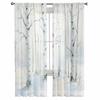 Winter Schneelandschaft Aquarell Birke Transparente Vorhänge Modernes Gazevorhang für Wohnzimmer Schlafzimmer Voile Garn Vorhänge