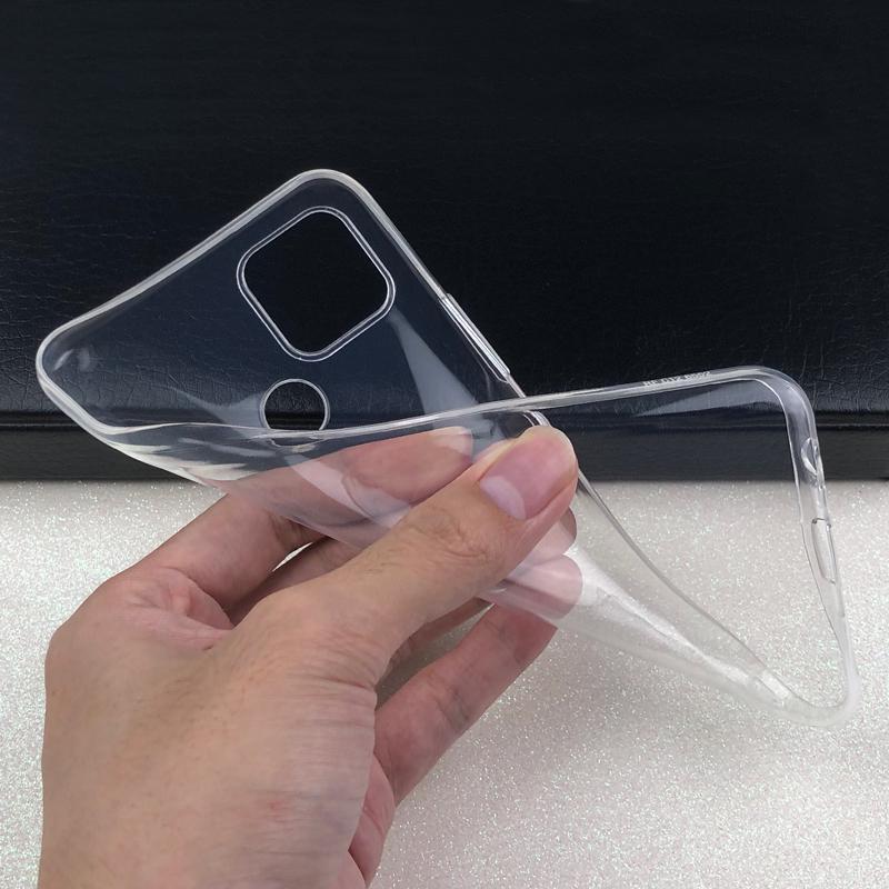 For Oppo Realme C12 RealmeC12 Slim Crystal Clear Transparent Soft TPU  Back Case Protection Skin Camera Protect Cover