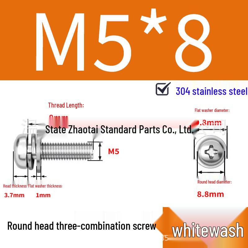 304 Stainless Steel Small Pan Head Phillips Screw