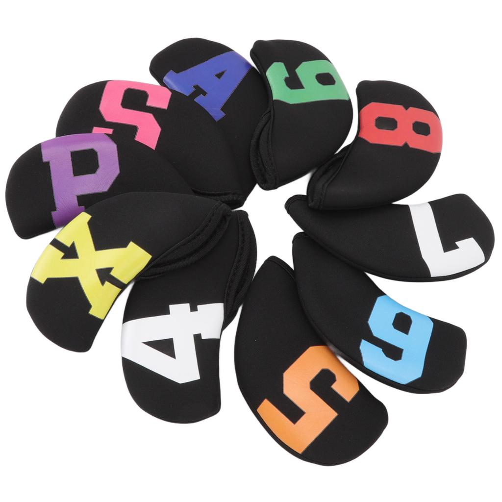 10 stücke Golf Eisen Kopf Abdeckung mit Große Farbe Nummer Wasserdichte Neopren Golf Eisen Club Headcover Set