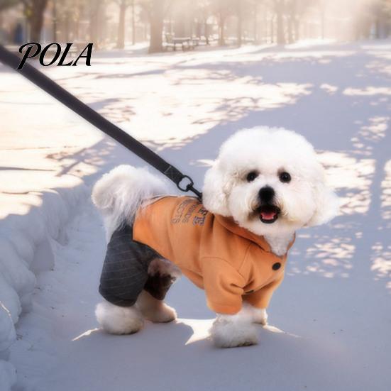 Hooded Dog Jumpsuit, Plush Lined Cozy Dog Hoodie, Four-Legged Pet Outfit, Warm Winter Onesie Clothes for Small Medium Dogs