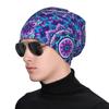 Round Mandala Printed Knitted Hat Casual Hanging Woolen Hat Chemotherapy Patient Headscarf Unisex Knitted Hat