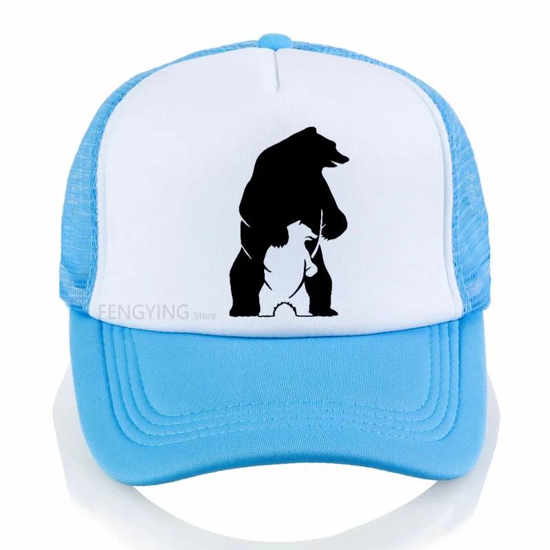 Polar Father Bear The Baby Bear Predator print baseball cap summer cool trucker hat casual mesh Adjustable snapback hats