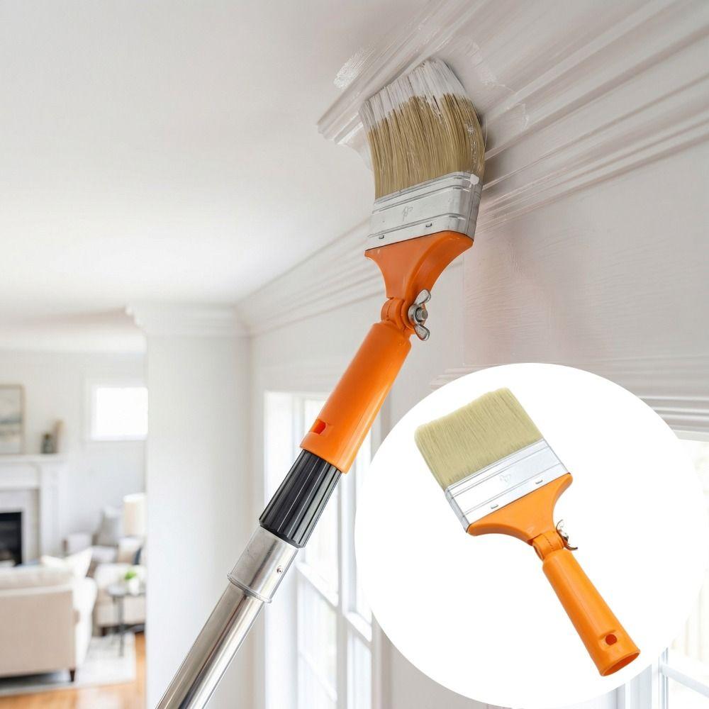 New Material Plastic Handle Adjustable Paintbrush Replaceable Brush Head 360° Elbow Special-Shaped Paintbrush