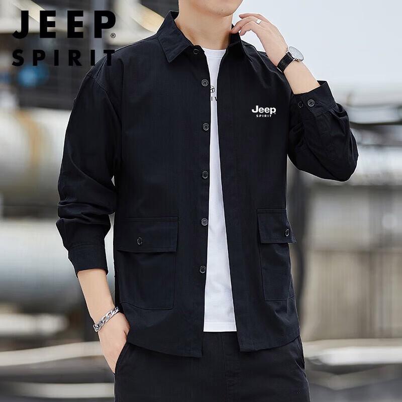 JEEP SPIRIT Men's Long Sleeve Casual Shirt
